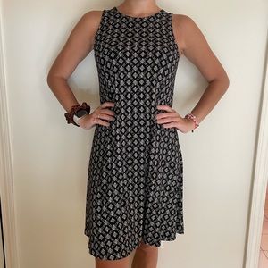 Black and White Print Mini Sundress